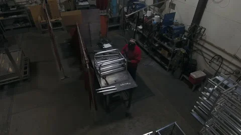 Freezer Rack Drone4 Stock Footage 157977145