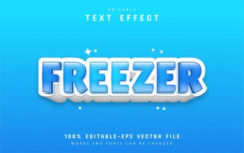 Freezer text effect design Stock Illustration
