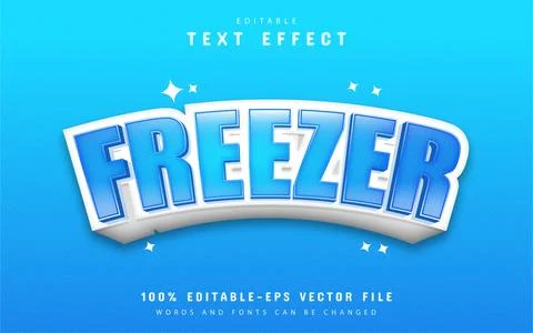 Freezer text effect Stock Illustration