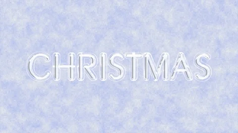 Freezing Christmas Text Stock Footage 101448520