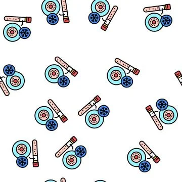 Freezing embryo vector seamless pattern 스톡 일러스트