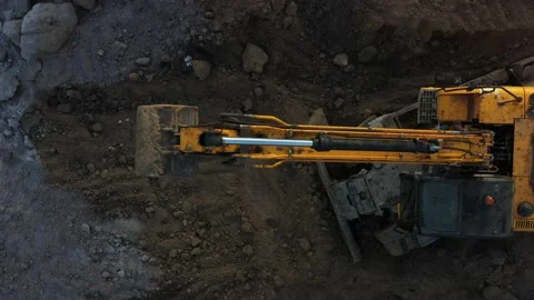 Freezing ground and excavator Stock Footage 169656795