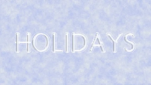 Freezing Holidays Text Stock Footage 101448481