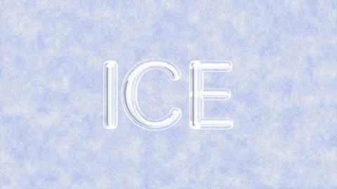 Freezing Ice Text Stock Footage 101448361