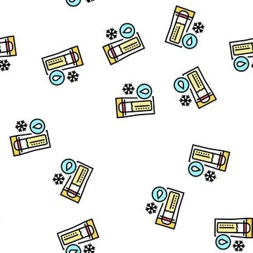 Freezing milk storage vector seamless pattern Illustrazione stock