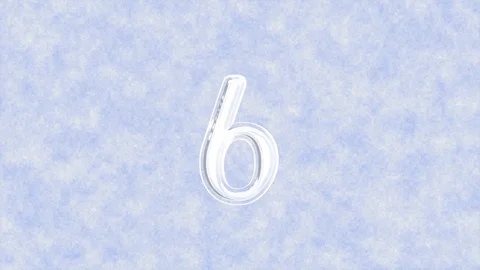 Freezing Numbers Counting Up 6 to 10 Video stock 101668107