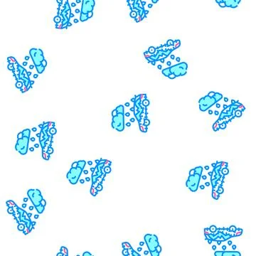 Freezing rain disaster vector seamless pattern Stock Illustration