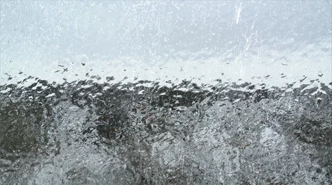 Freezing rain. Window  Stock Footage 46570193