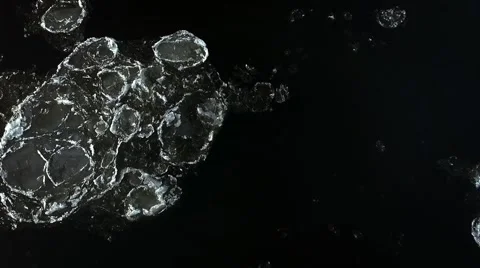 Freezing river Stock Footage 66298135