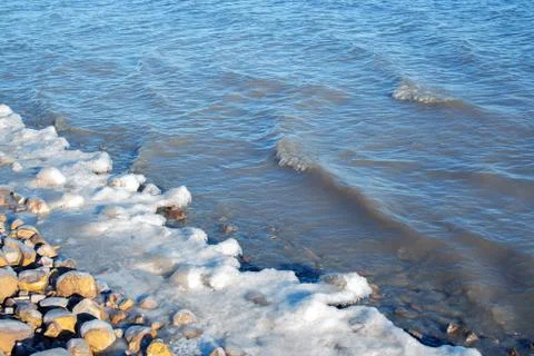 Freezing river Stock Photos
