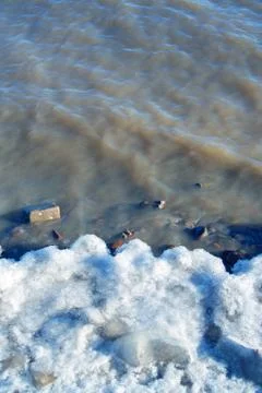 Freezing river Stock Photos