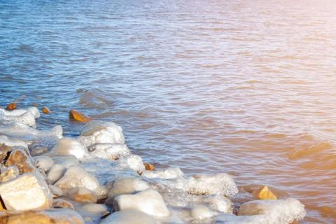 Freezing river Stock Photos