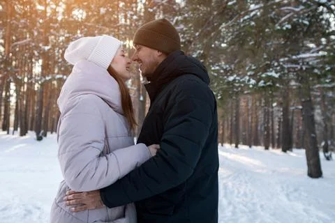Freezing Sentiments Exchanged During Winter, Investments Of Love Amid Stock Photos