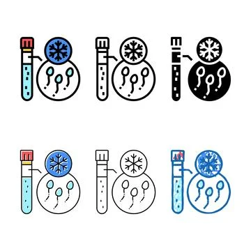 Freezing sperm color icon vector clean Stock Illustration