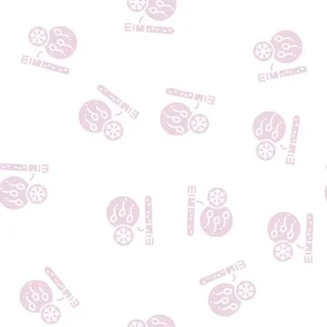 Freezing sperm glyph seamless pattern 스톡 일러스트