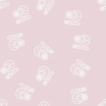 Freezing sperm line seamless pattern 스톡 일러스트