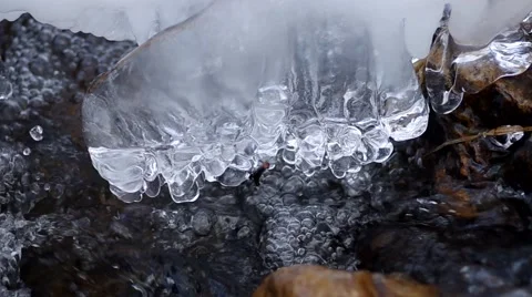 Freezing stream Stock Footage 46623793