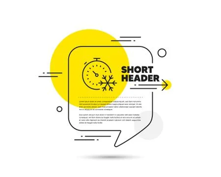 Freezing timer line icon. AC cold temperature sign. Vector Stockillustratie