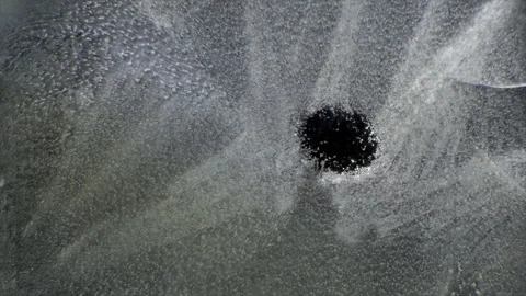 Freezing water, cracking ice Stock Footage 193140838