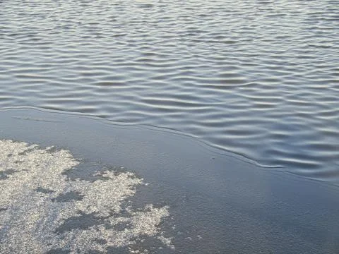 Freezing water surface Stock Photos