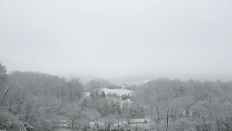 A Freezing Winter Scene of Snow Covered Fields in 4K Stock Footage 85712461