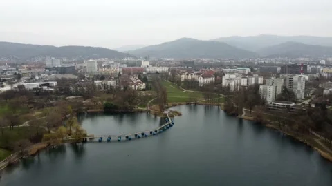 Freiburg SeePark Hyperlapse winter Stock Footage 231516970