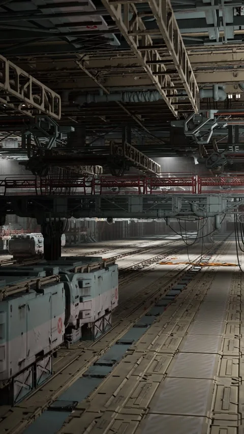 Freight aircraft interior scene, Inside large cargo plane with equipment Stock Footage 326205800