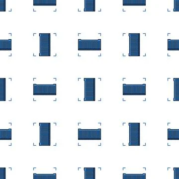 Freight Blue Container vector creative seamless pattern 스톡 일러스트