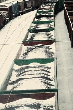 Freight car with coal 写真素材