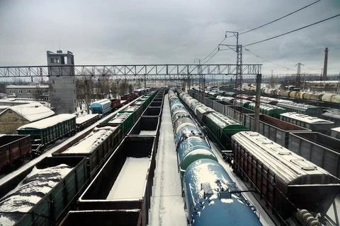 Freight car with coal 写真素材