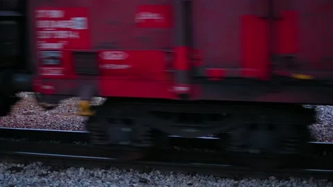 Freight cargo train slowly passing by Stock Footage 171990362