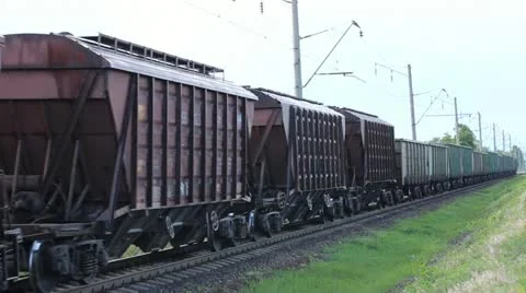 Freight cars Video stock 11150924