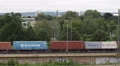 Freight Cars Goods Wagons Containers Cargo Shipping Transportation Train Passing HD Footage