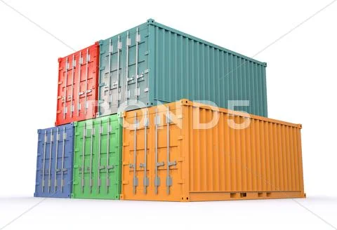 Freight containers Stock Illustration