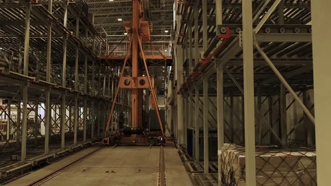 Freight elevator in a cargo terminal complex Video stock 115962507