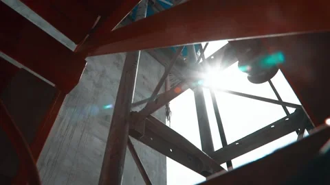 Freight Elevator at Construction Site Video stock 204086226