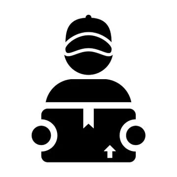 Freight icon vector male logistics worker service person profile avatar Stock Illustration