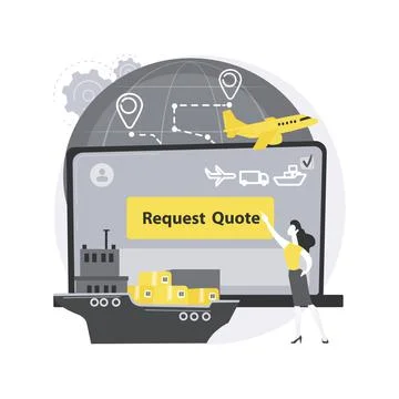 Freight quote request abstract concept vector illustration. Stock Illustration