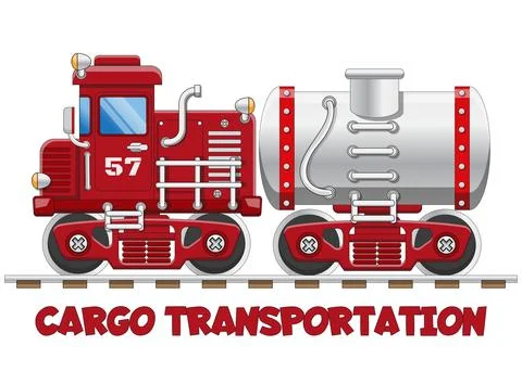 Freight rail transportation. Stock Illustration