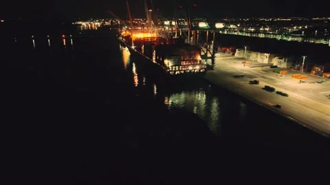 Freight Ship - Norfolk, VA Video stock 336365139