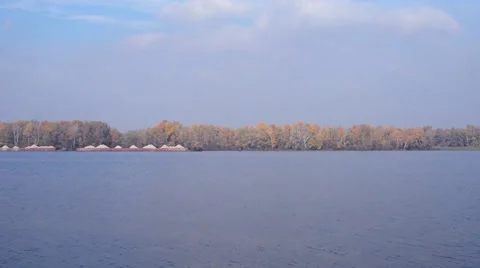 Freight ship on the river Stock Footage 60041632