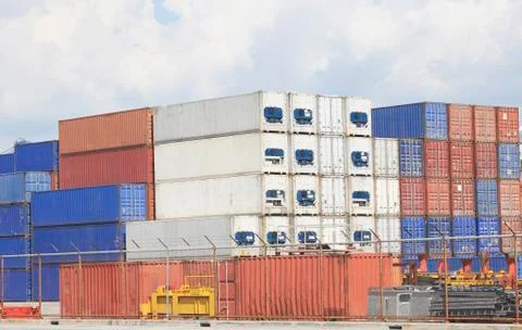 Freight shipping containers 写真素材