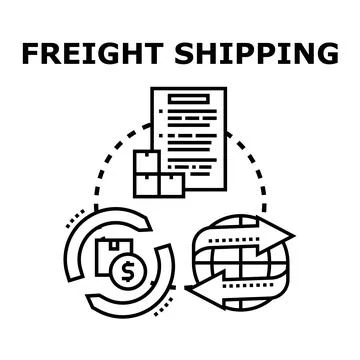 Freight shipping logistics concept for global commerce Stock Illustration