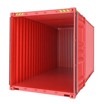 Freight shipping, open empty cargo container Stock Illustration