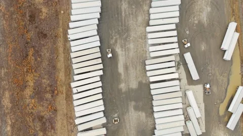 Freight Trailers Being Loaded Stock Footage 331740814