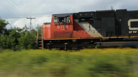 Freight train and engines. Stock Footage