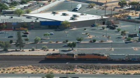 Freight Train in Barstow Stock Footage 339033704