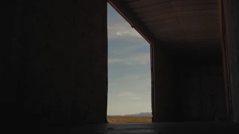 Freight Train Box Car POV Time Lapse Desert Arizona 3 Stock Footage 79028183