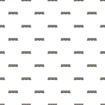 Freight train car simple seamless pattern background Stock Illustration