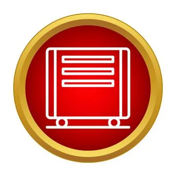 Freight train car wagon icon for logistics Stock Illustration